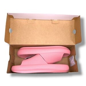 NEW XL Womens 11/12 Pink Slip On Shower Sandals Athletic Dorm Lightweight